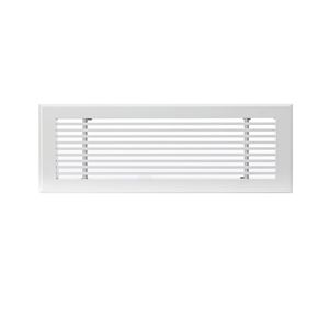  Grille de soufflage linéaire de 500x150 mm en aluminium blanc mat - 400x400px